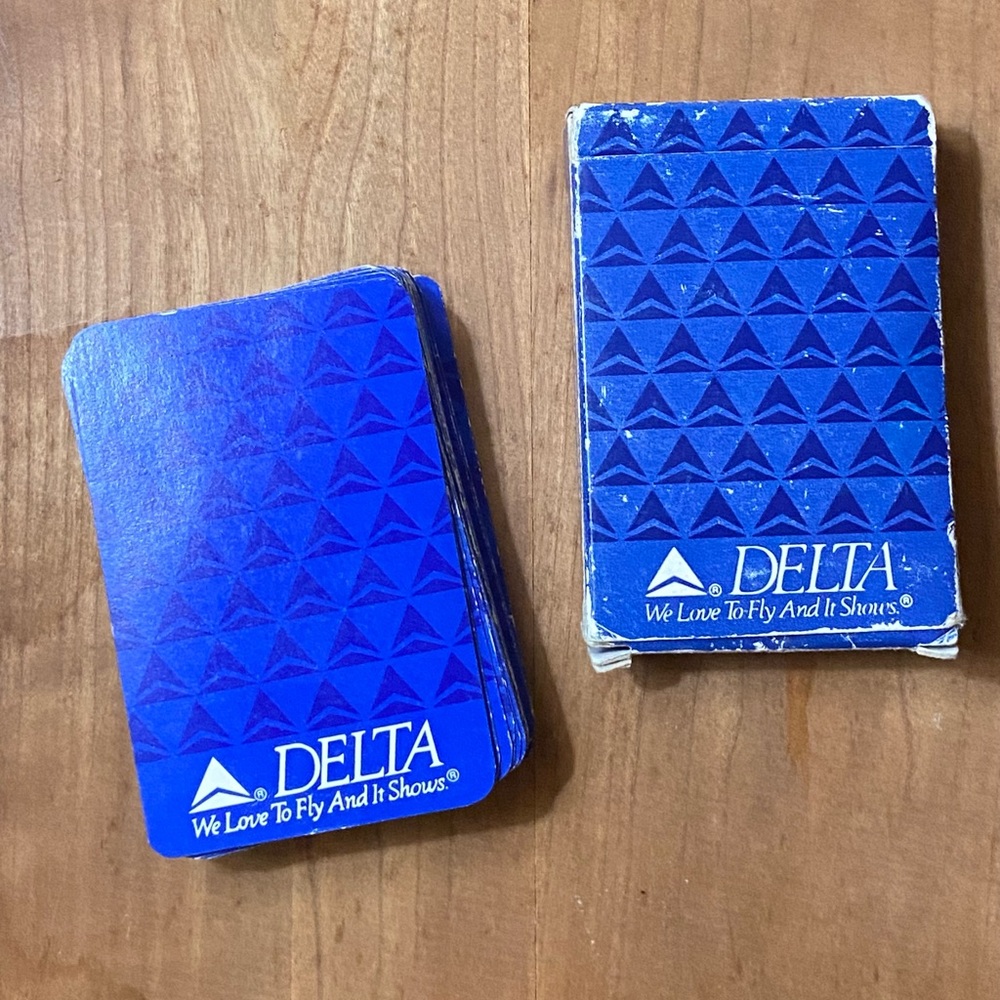 Delta Airlines Playing Cards “We Love To Fly & It Shows” 2 Decks Vintage Cards